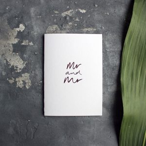 mr and mr wedding card