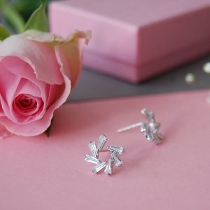 crystal stud bridal earrings