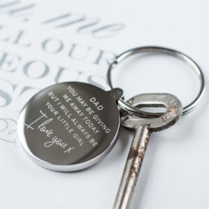 father of the bride personalised keyring