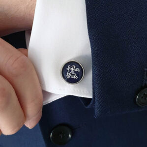 father of the bride cufflinks navy