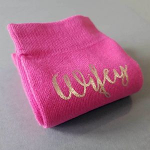 Wifey socks pink